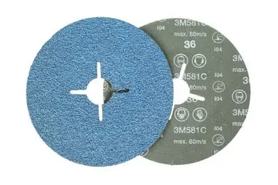 3M 180 x 22.23mm 60 Grit 581C Aluminium Zirconia Fibre Disc