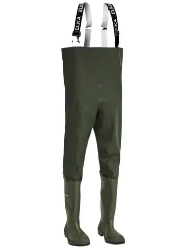 Elka Waders Trousers, Waterproof, Olive, Black Straps