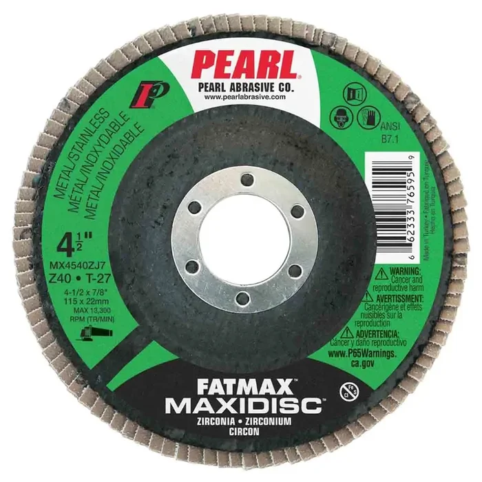 Fatmax Zirconia Maxidisc Flap Disc – 4-1/2″ x 7/8″ Z40 T27