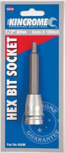 Kincrome HS6M – Hex Bit Socket 6mm 1/2″ Drive