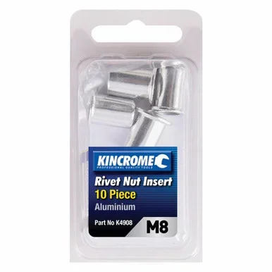 Kincrome K4908 – Aluminium Nutsert M8 10 Pack