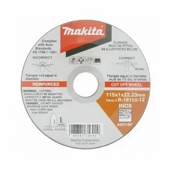 Makita B-18150-12 – Ultra Thin Cut Off Discs 125 x 1 x 22.23 12 Pack