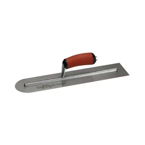 MarshallTown MXS81RED 18″ x 4″ Round End Finishing Trowel with Curved DuraSoft Handle