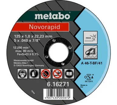 Metabo 616271000 – Cut Off Disc – 125 x 1.0 x 22.23mm Novorapid