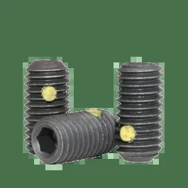 Nylon Pellet Socket Set Screws Cup Point Steel Black Oxide