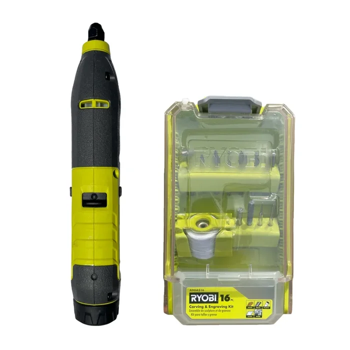 RYOBI FVH51 USB Lithium Power with Carver 16-Piece Carving and Engraving Kit (Tool Only) – Factory Reconditioned