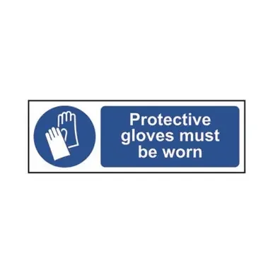 Safety Signs Personal Protection Protective Gloves Must Be Worn