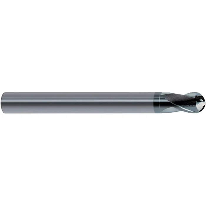 SGS 1/2 x 1/2 x 4-1/2in 2 Flute Solid Carbide Ti-NAMITE-X Coated Ball Nose Mill with Straight Shank 93280