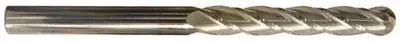 SGS 1/2 x 3 x 6in 4 Flute Solid Carbide Uncoated Ball Nose Mill with Straight Shank 33132