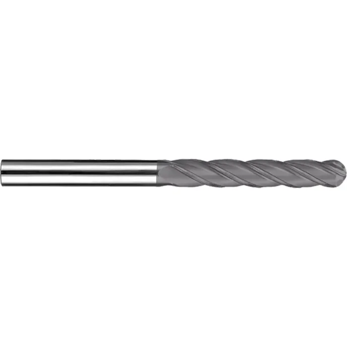 SGS 5/16 x 1-5/8 x 4in 4 Flute Solid Carbide Ti-NAMITE-A Coated Ball Nose Mill with Straight Shank 31931