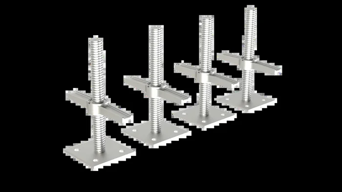 Steel 12-in Jack For Scaffolding 4-Pack BPLJA12P4+BFL