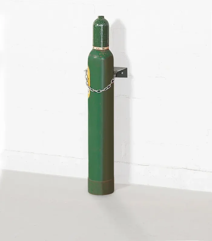 Steel gas cylinder wall bracket, for 1 gas cylinder with max. Ø 140 mm