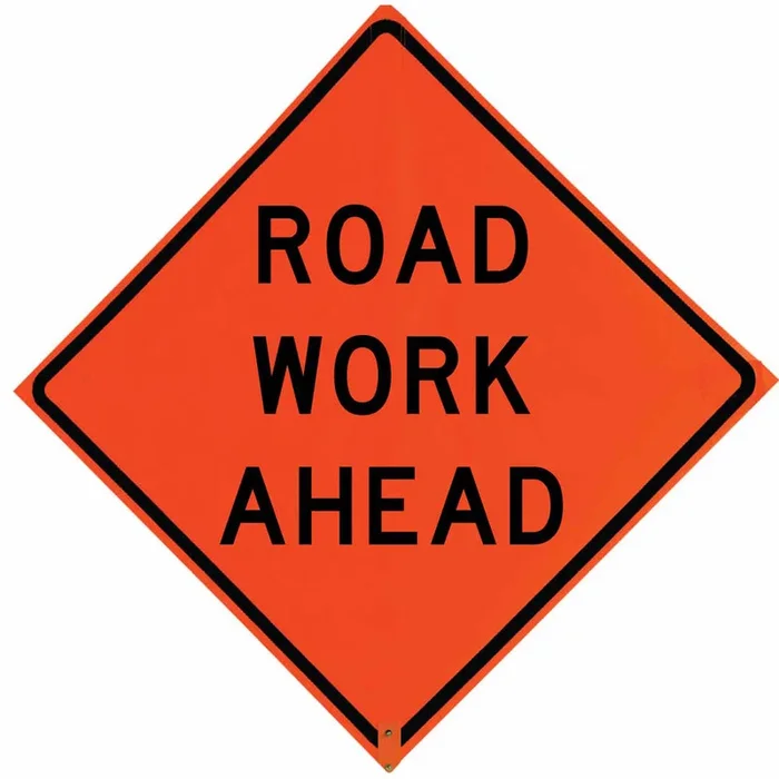 Vizcon 26036-EV-HF-RWA 36″ Non-Reflective Vinyl Roll-Up Sign, Road Work Ahead