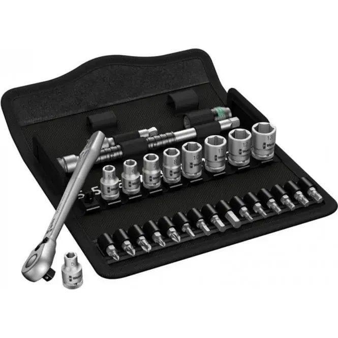 Wera 8 Zyklop Metal Ratchet Set with Switch Lever (8100SA) (28 Piece)